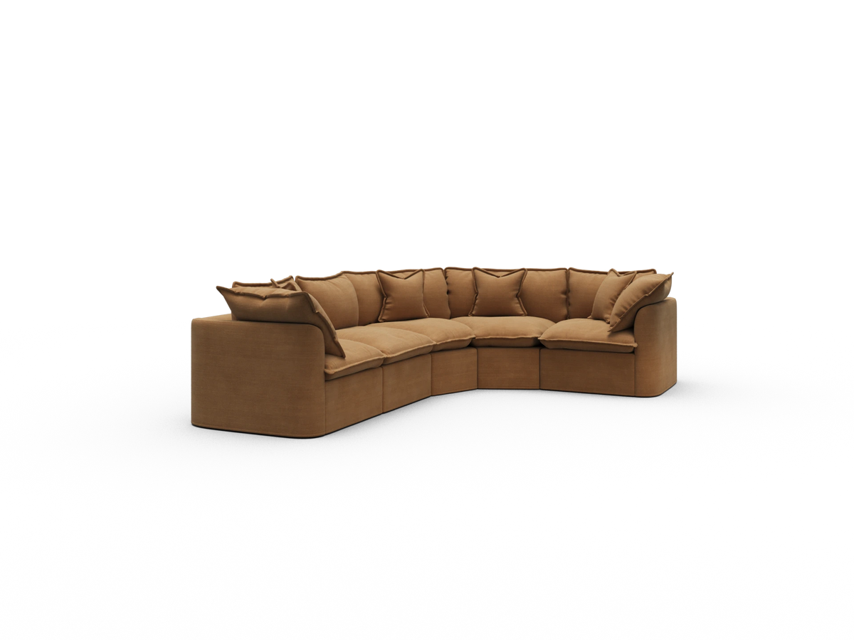 Tamarama Modular Sofa - 5 Sections / Regular / Bronzed Aussie