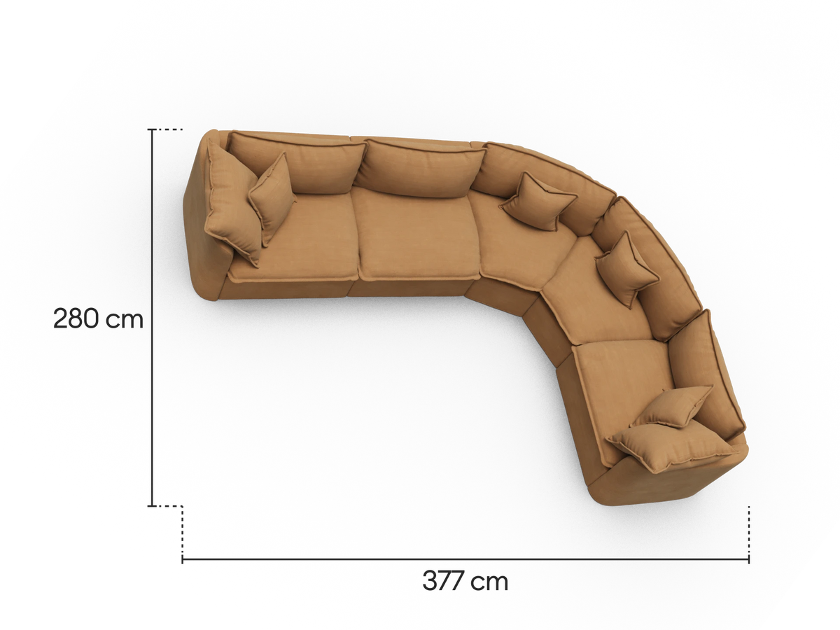 Tamarama Modular Sofa - 5 Sections / Extra Wide / Bronzed Aussie