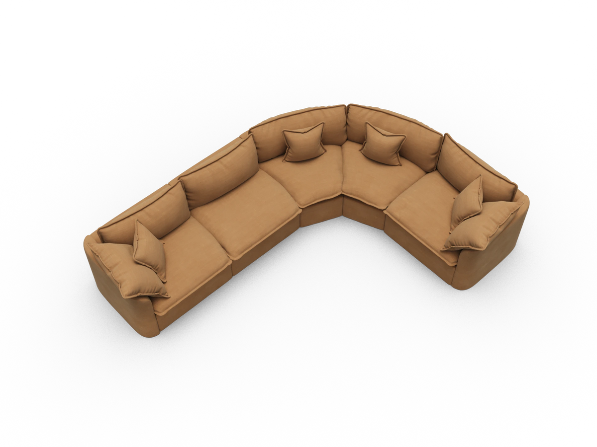 Tamarama Modular Sofa - 5 Sections / Extra Wide / Bronzed Aussie