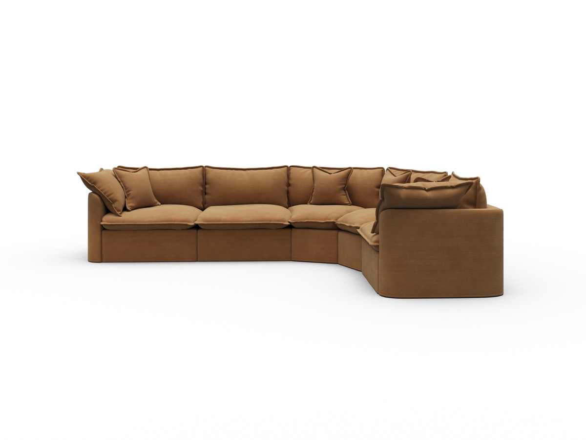 Tamarama Modular Sofa - 5 Sections / Extra Wide / Bronzed Aussie