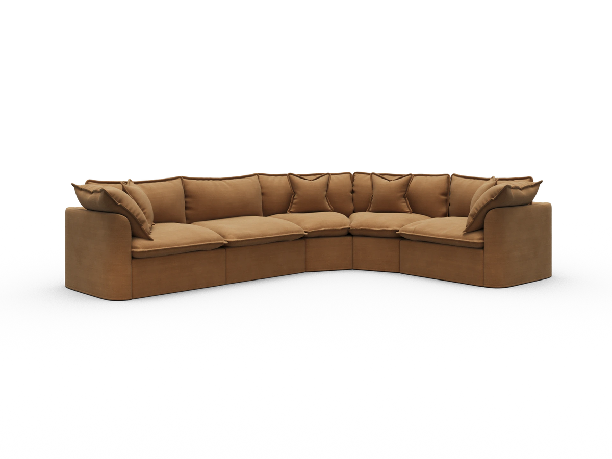 Tamarama Modular Sofa - 5 Sections / Extra Wide / Bronzed Aussie