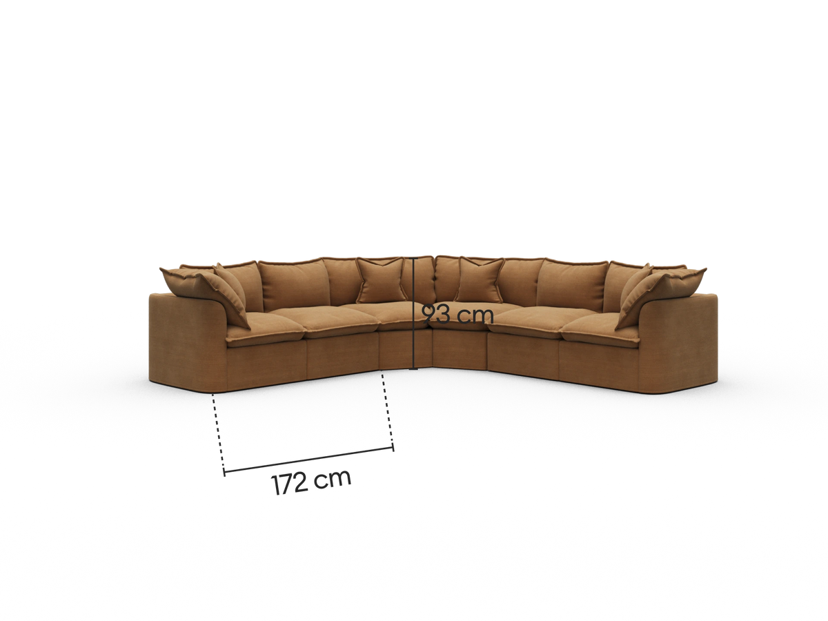 Tamarama Modular Sofa - 6 Sections / Regular / Bronzed Aussie