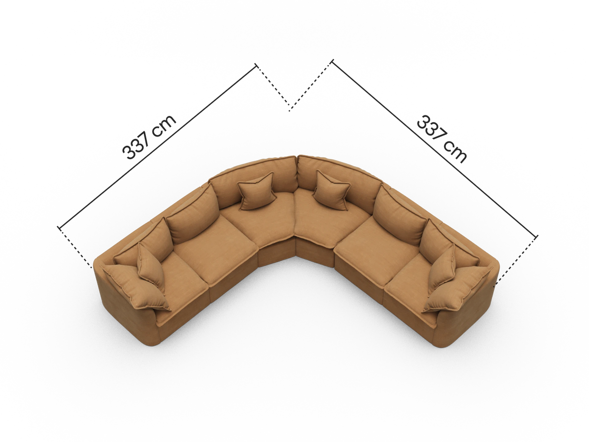 Tamarama Modular Sofa - 6 Sections / Regular / Bronzed Aussie