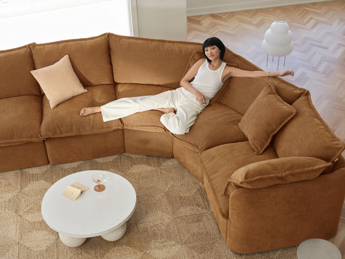 Tamarama Modular Sofa - 6 Sections / Regular / Bronzed Aussie