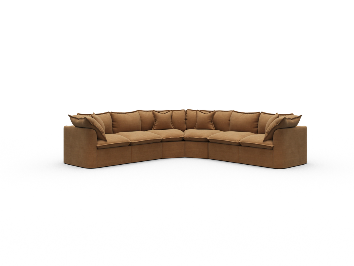 Tamarama Modular Sofa - 6 Sections / Regular / Bronzed Aussie