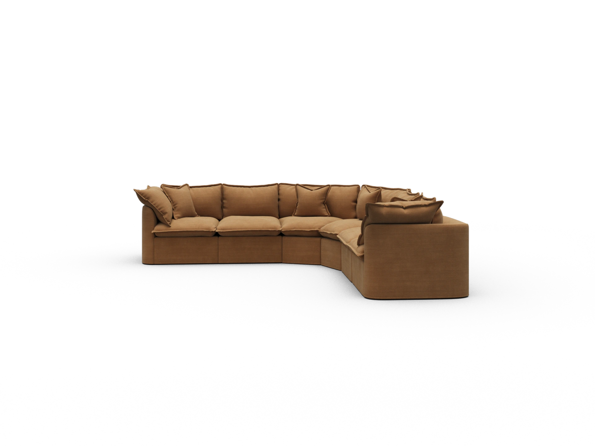Tamarama Modular Sofa - 6 Sections / Regular / Bronzed Aussie