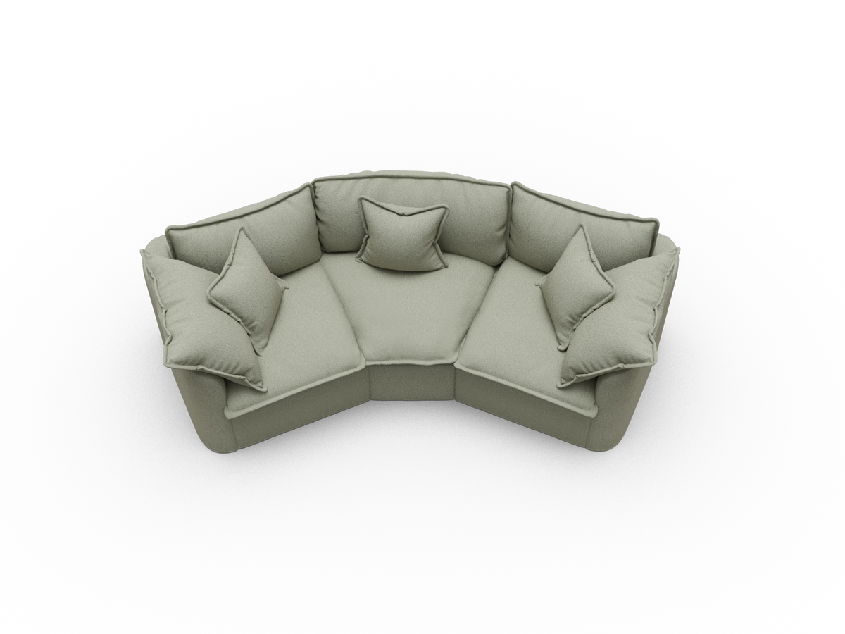 Tamarama Modular Sofa - 3 Sections / Regular / Frosty Grass (Luxe)
