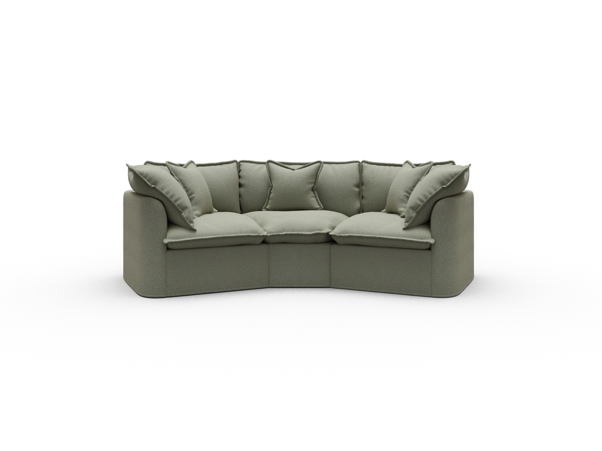 Tamarama Modular Sofa - 3 Sections / Regular / Frosty Grass (Luxe)