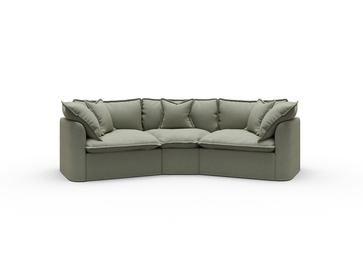 Tamarama Modular Sofa - 3 Sections / Extra Wide / Frosty Grass (Luxe)
