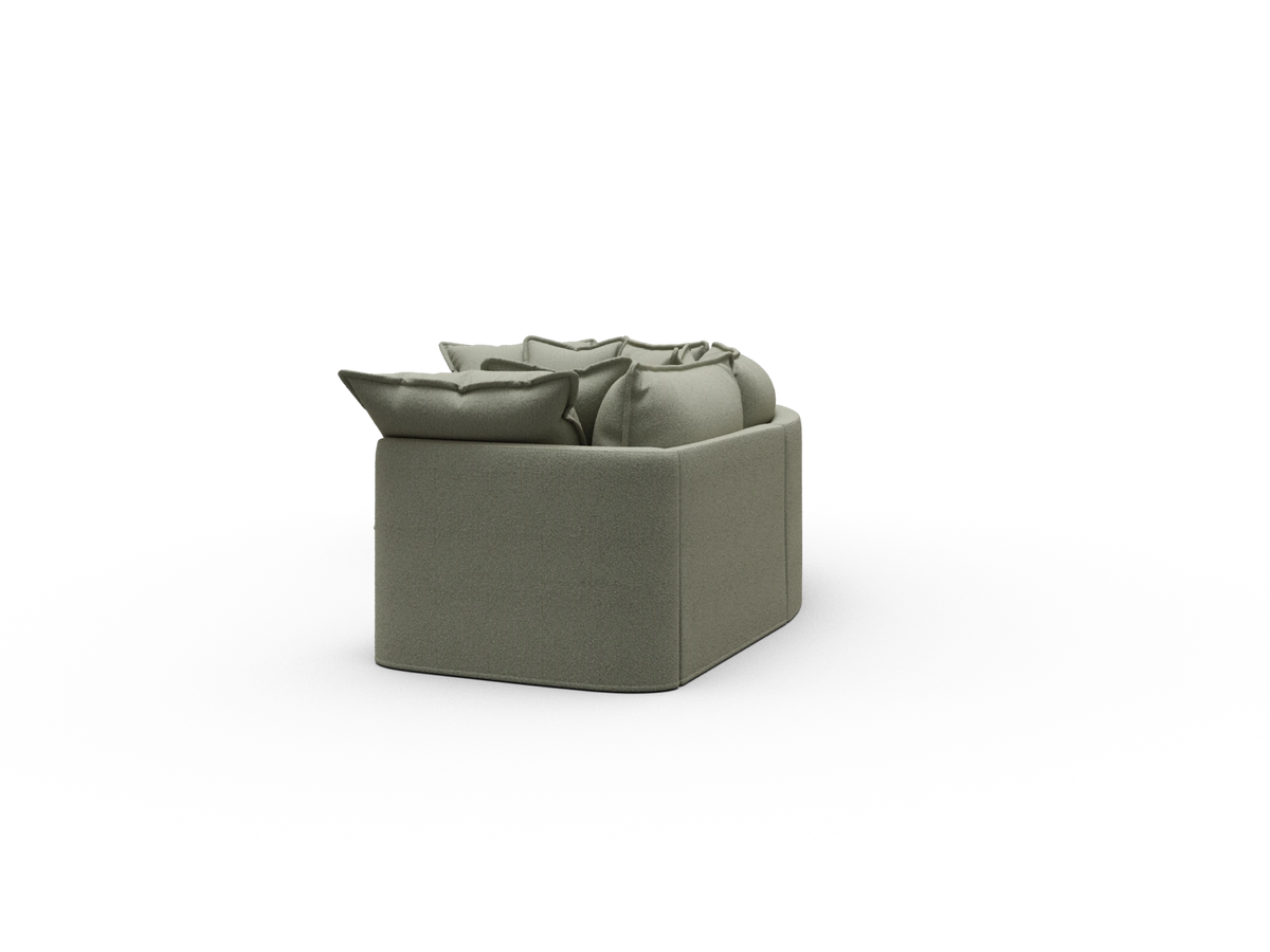 Tamarama Modular Sofa - 3 Sections / Extra Wide / Frosty Grass (Luxe)