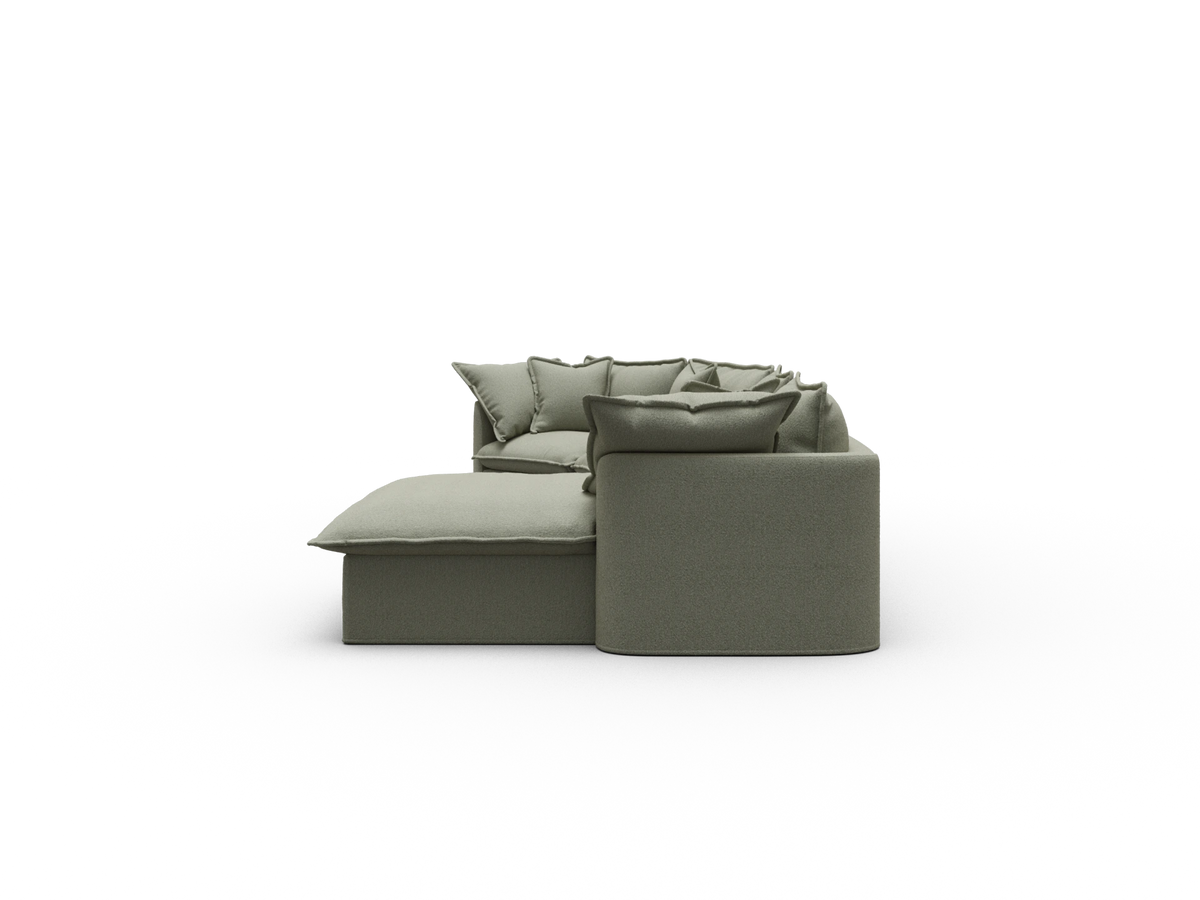 Tamarama Modular Sofa - 4 Sections / Regular / Frosty Grass (Luxe)