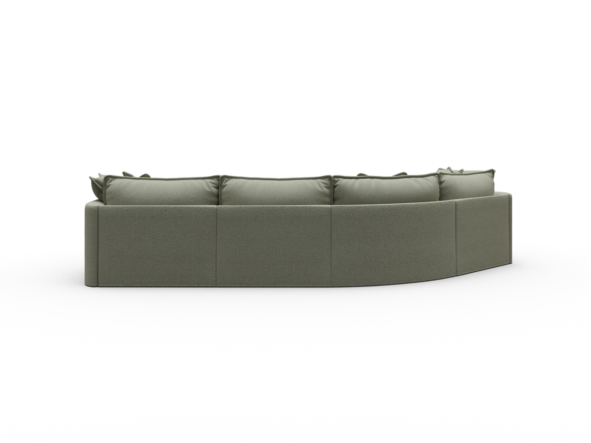 Tamarama Modular Sofa - 4 Sections / Extra Wide / Frosty Grass (Luxe)