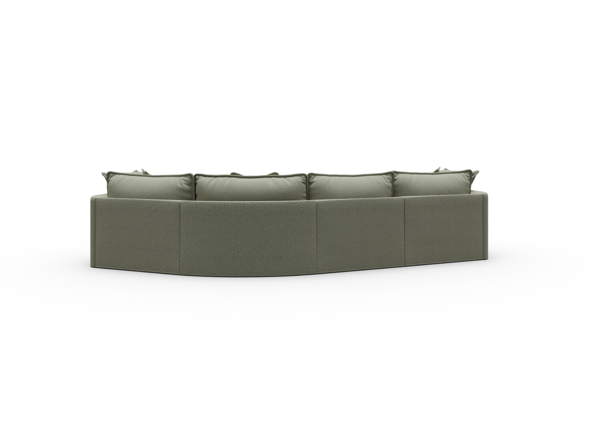 Tamarama Modular Sofa - 4 Sections / Extra Wide / Frosty Grass (Luxe)