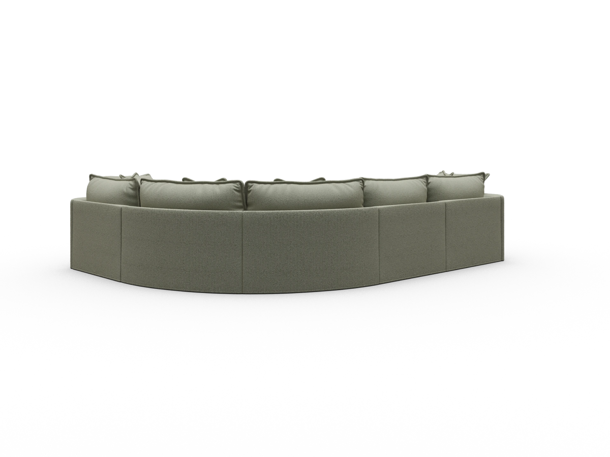 Tamarama Modular Sofa - 5 Sections / Extra Wide / Frosty Grass (Luxe)