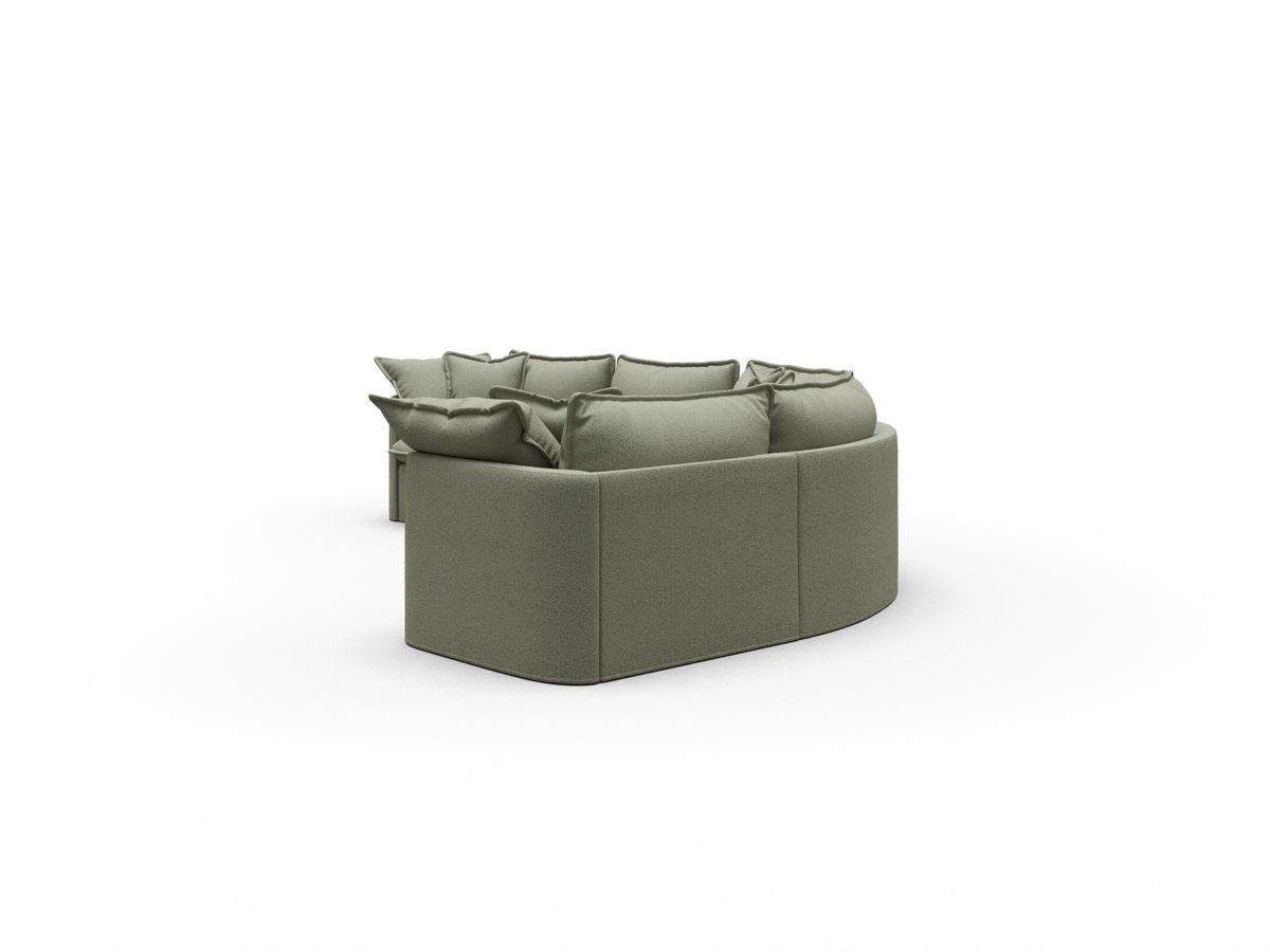 Tamarama Modular Sofa - 5 Sections / Extra Wide / Frosty Grass (Luxe)