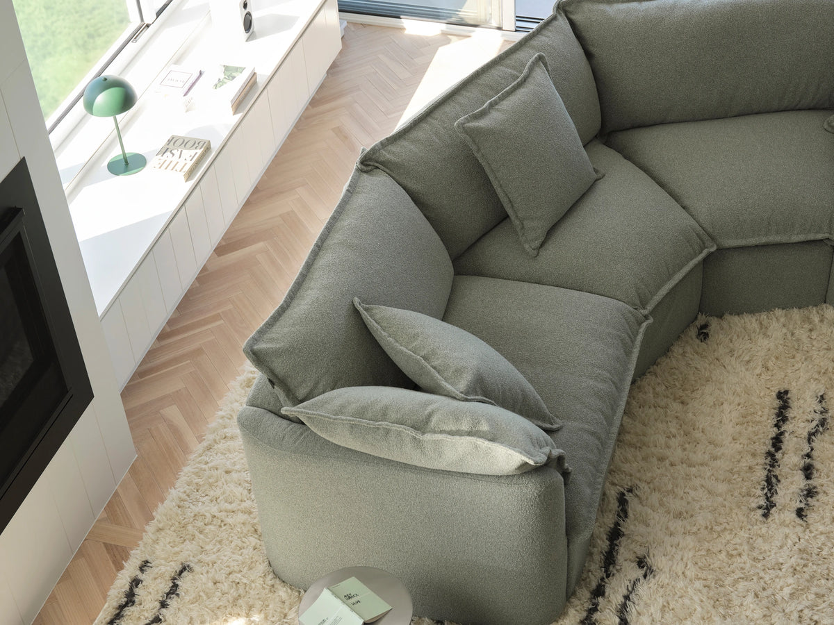 Tamarama Modular Sofa - 6 Sections / Extra Wide / Frosty Grass (Luxe)