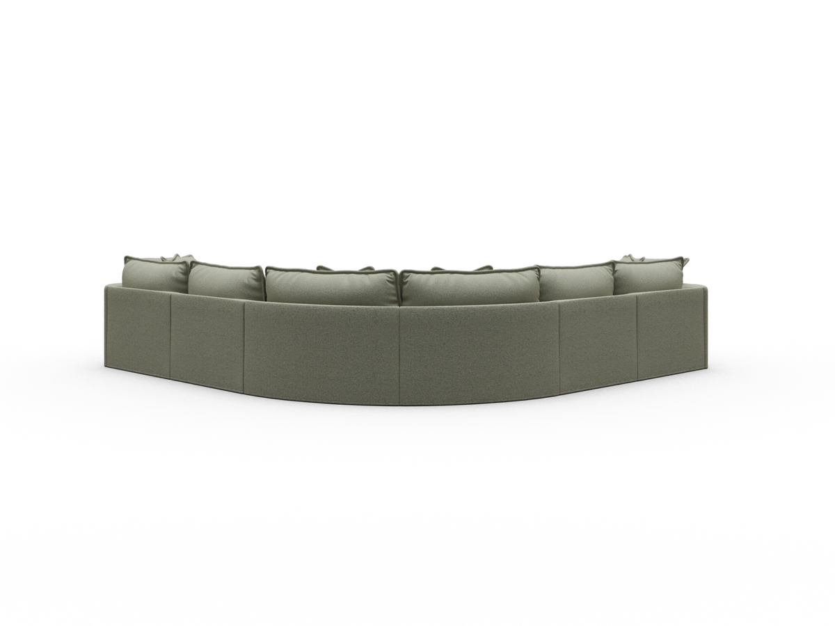Tamarama Modular Sofa - 6 Sections / Extra Wide / Frosty Grass (Luxe)