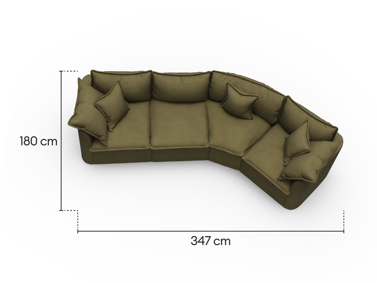 Tamarama Modular Sofa - 4 Sections / Regular / Forest Walk