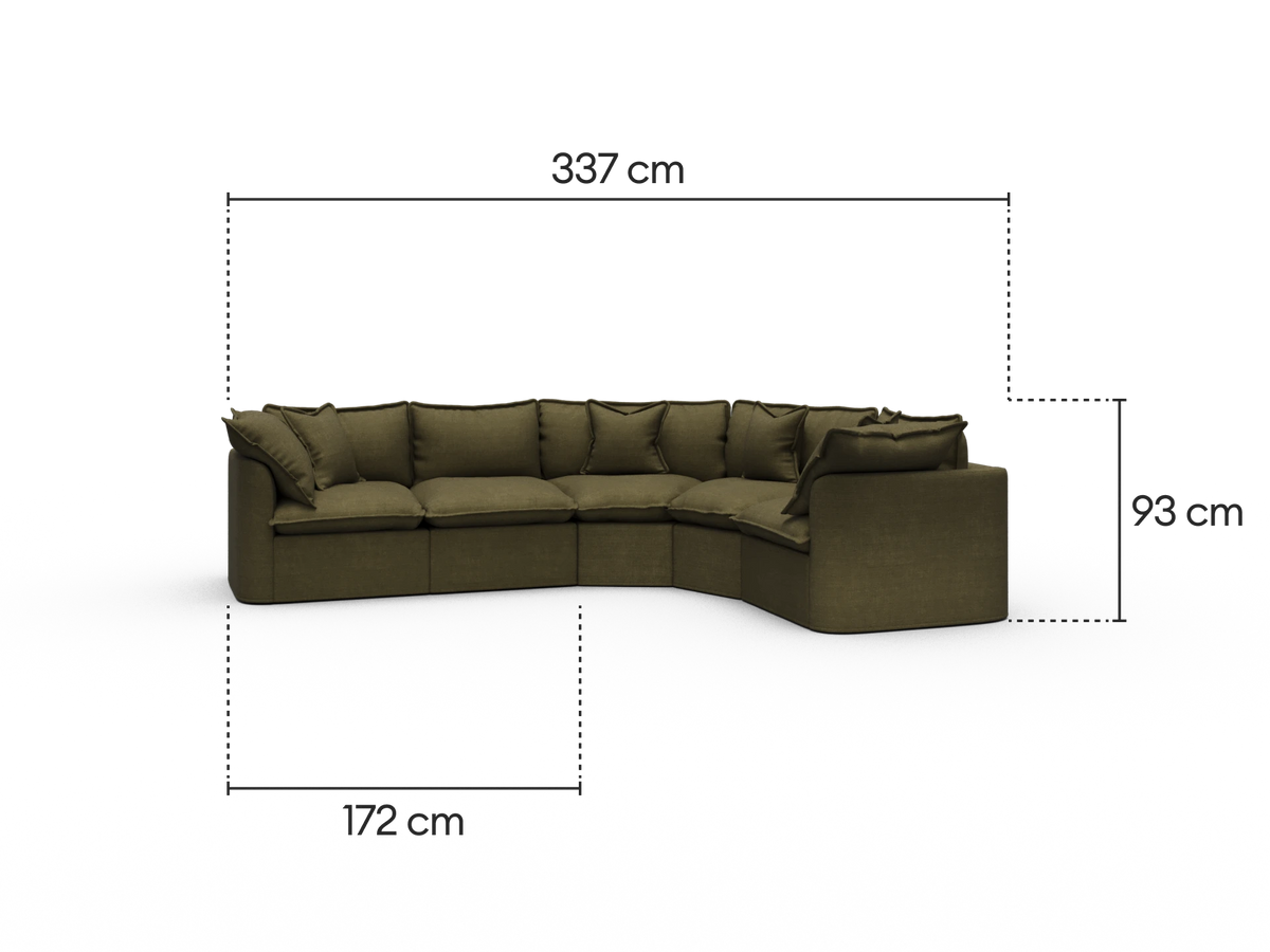 Tamarama Modular Sofa - 5 Sections / Regular / Forest Walk