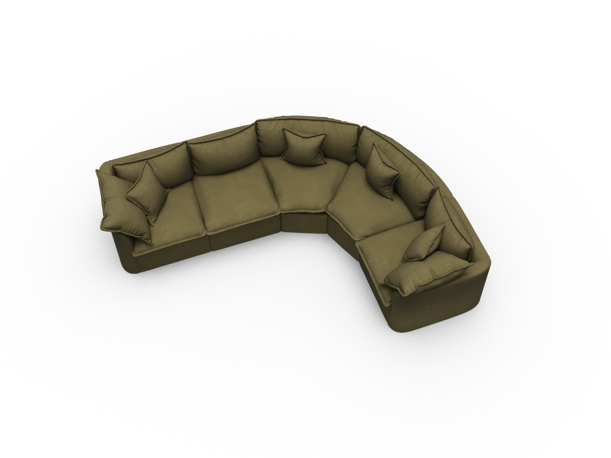 Tamarama Modular Sofa - 5 Sections / Regular / Forest Walk