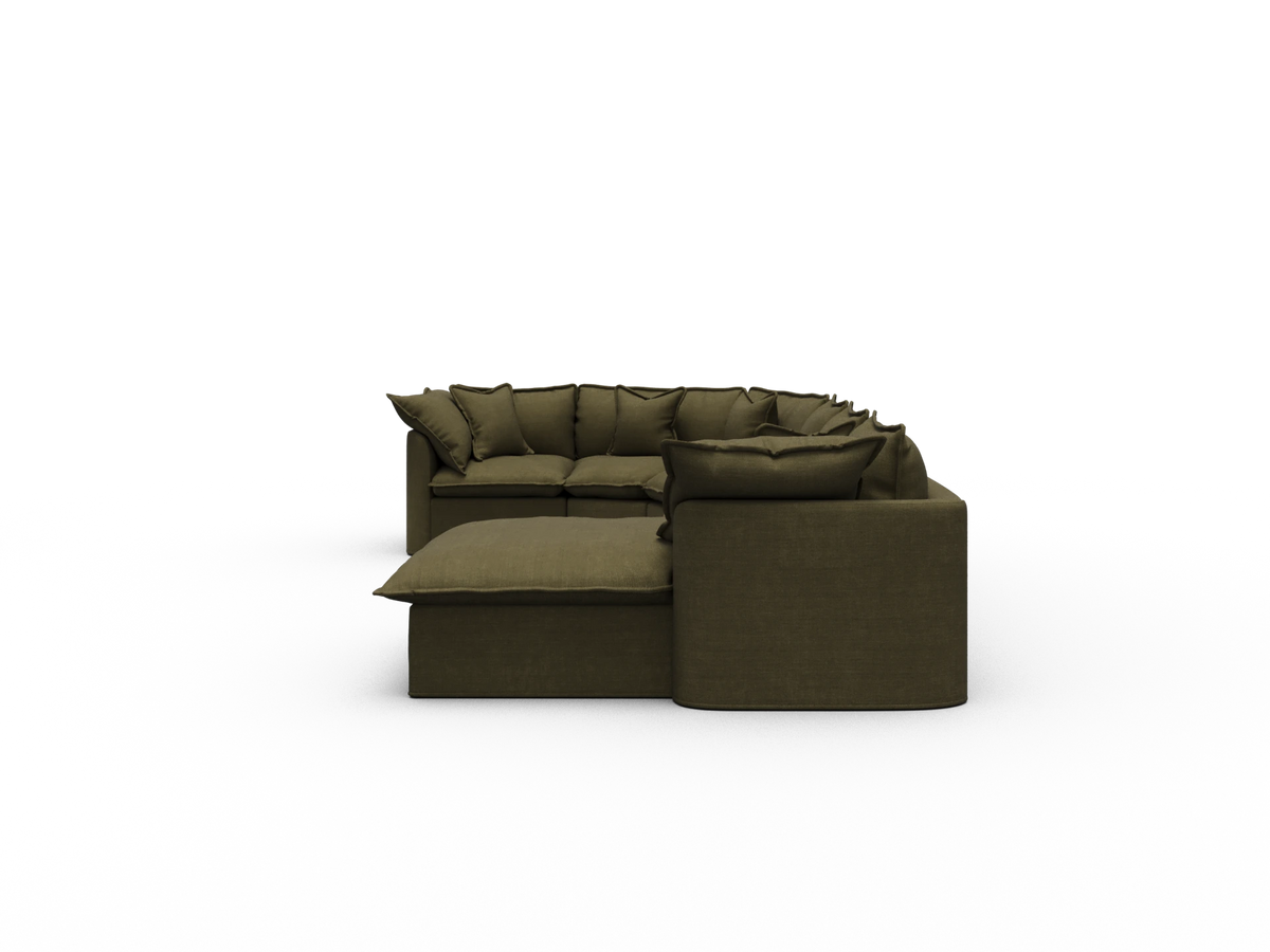 Tamarama Modular Sofa - 6 Sections with Chaise / Regular / Forest Walk