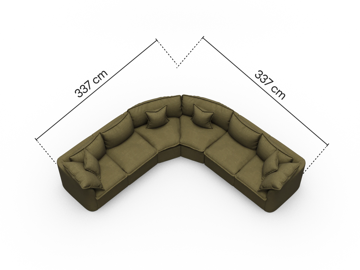 Tamarama Modular Sofa - 6 Sections / Regular / Forest Walk