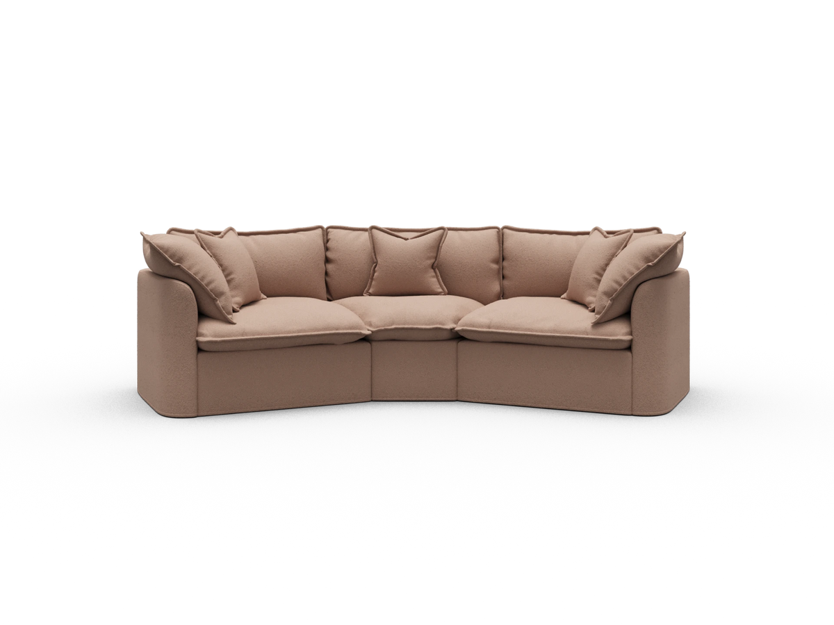 Tamarama Modular Sofa - 3 Sections / Extra Wide / Pebble Beach (Luxe)