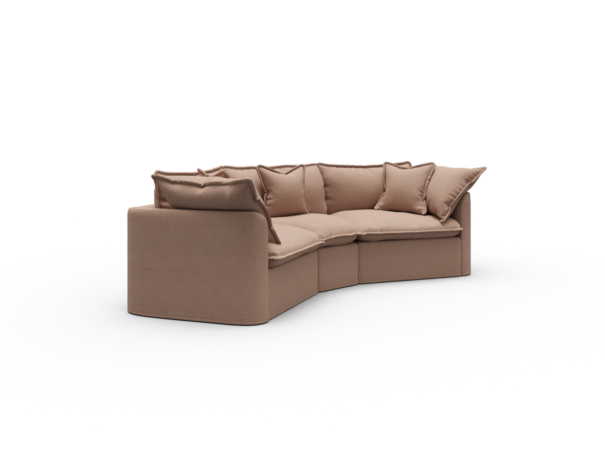 Tamarama Modular Sofa - 3 Sections / Extra Wide / Pebble Beach (Luxe)