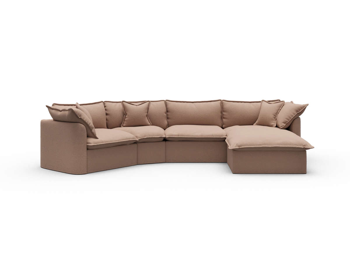 Tamarama Modular Sofa - 4 Sections / Extra Wide / Pebble Beach (Luxe)