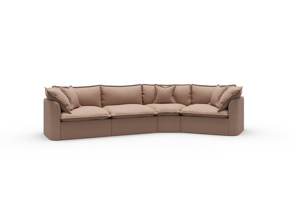 Tamarama Modular Sofa - 4 Sections / Extra Wide / Pebble Beach (Luxe)