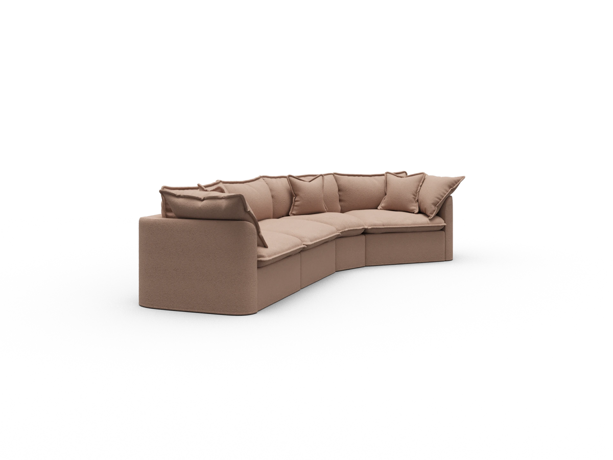 Tamarama Modular Sofa - 4 Sections / Extra Wide / Pebble Beach (Luxe)