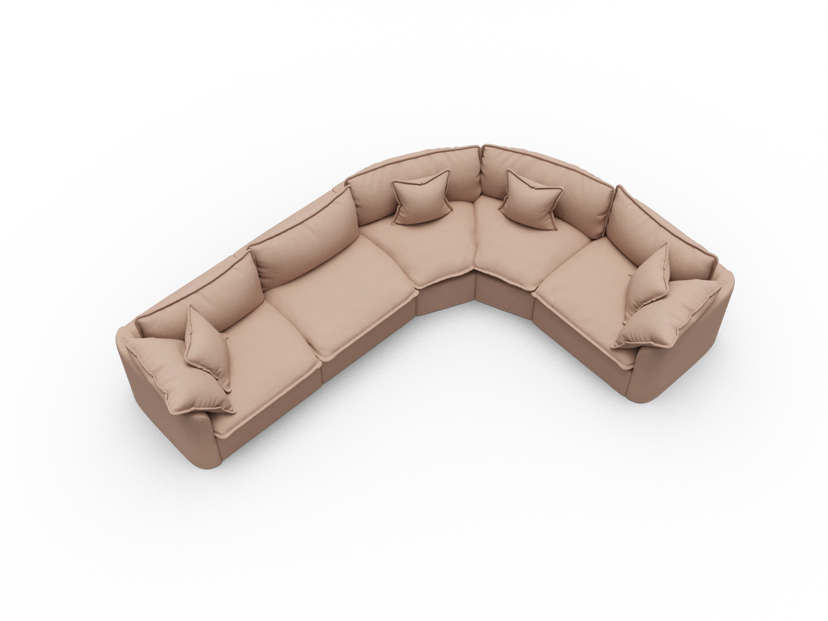 Tamarama Modular Sofa - 5 Sections / Extra Wide / Pebble Beach (Luxe)