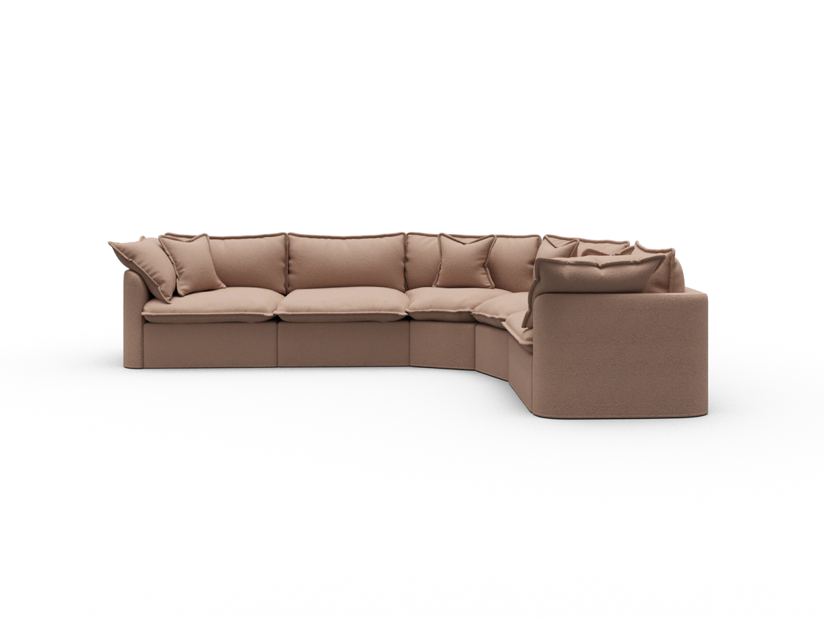 Tamarama Modular Sofa - 5 Sections / Extra Wide / Pebble Beach (Luxe)