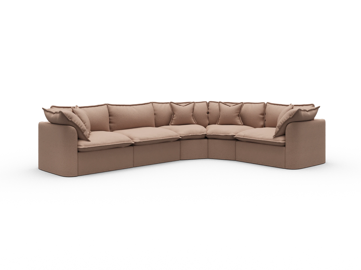 Tamarama Modular Sofa - 5 Sections / Extra Wide / Pebble Beach (Luxe)