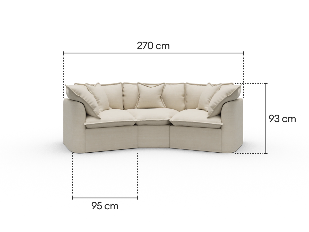 Tamarama Modular Sofa - 3 Sections / Regular / Winter Cream