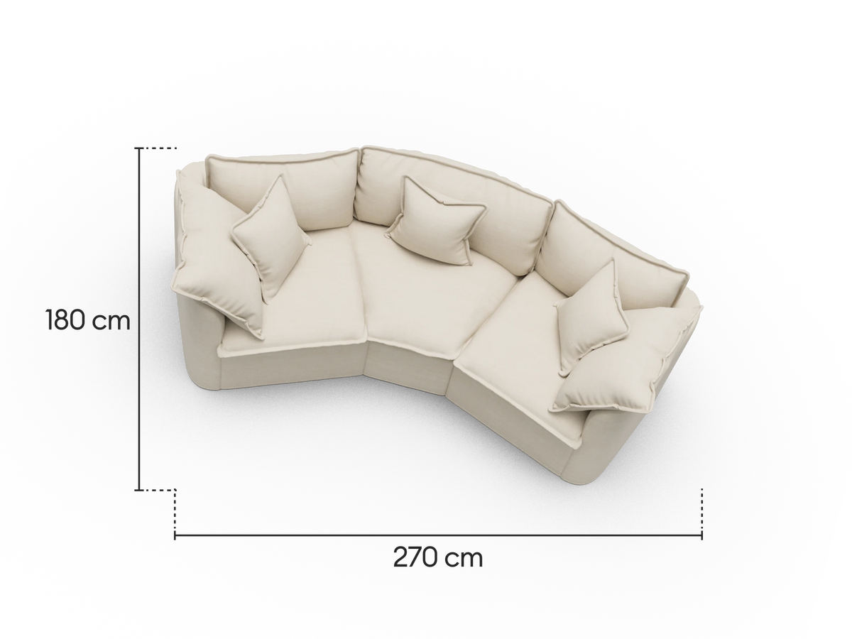 Tamarama Modular Sofa - 3 Sections / Regular / Winter Cream