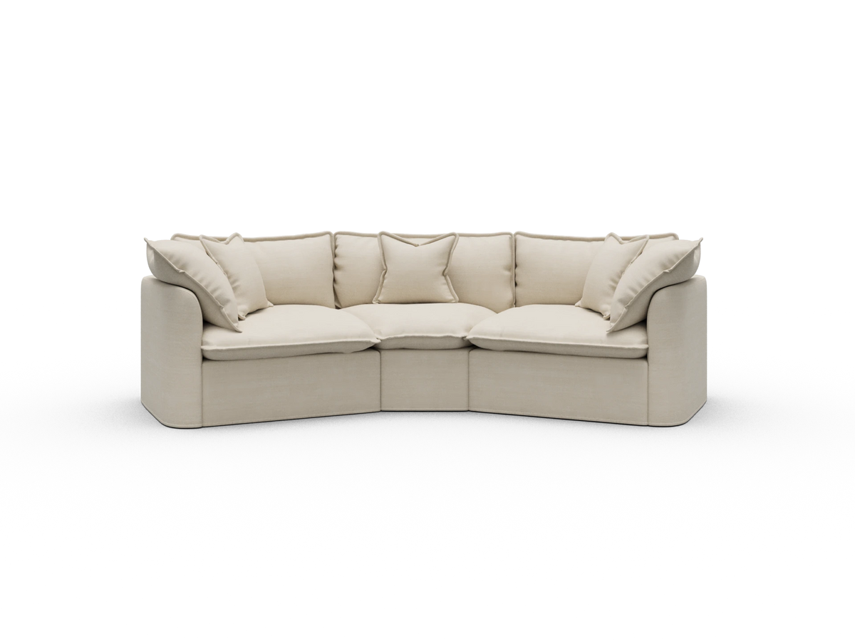 Tamarama Modular Sofa - 3 Sections / Extra Wide / Winter Cream