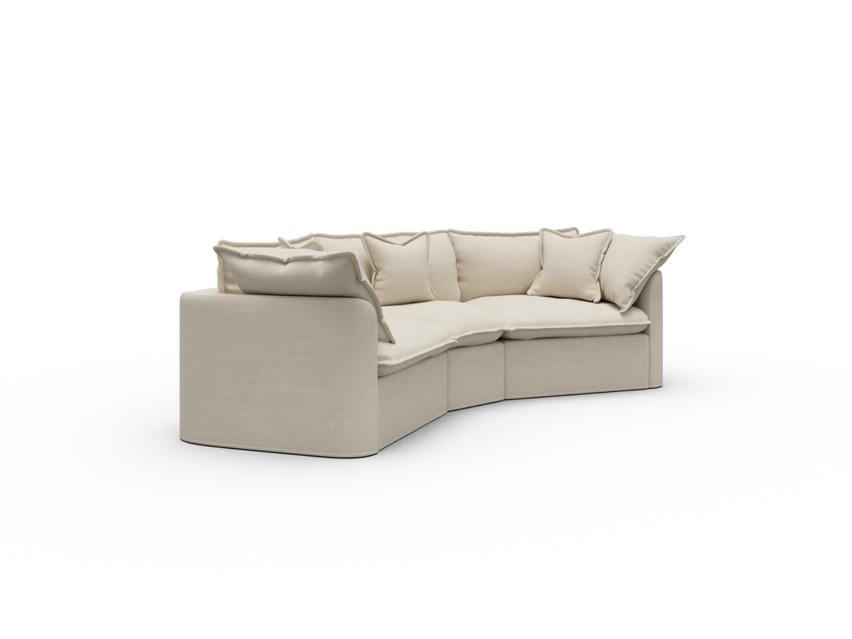 Tamarama Modular Sofa - 3 Sections / Extra Wide / Winter Cream