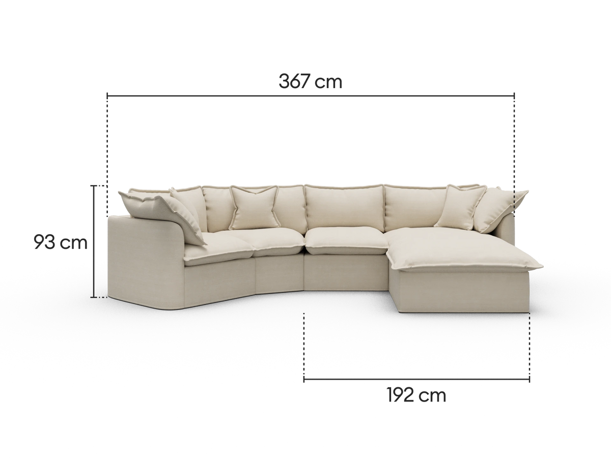 Tamarama Modular Sofa - 4 Sections / Regular / Winter Cream