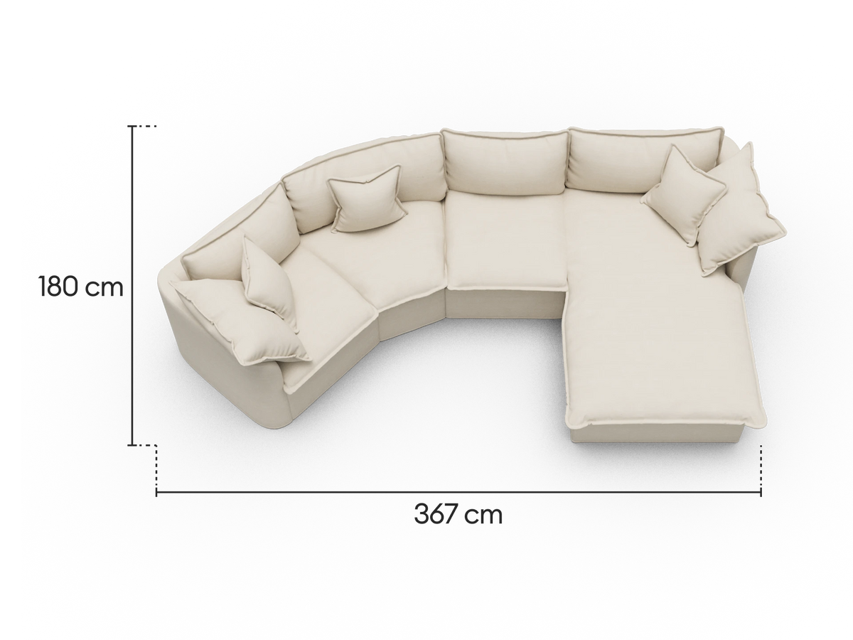 Tamarama Modular Sofa - 4 Sections / Regular / Winter Cream