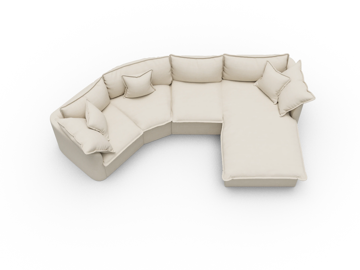 Tamarama Modular Sofa - 4 Sections / Regular / Winter Cream