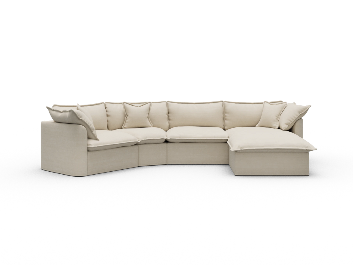 Tamarama Modular Sofa - 4 Sections / Extra Wide / Winter Cream