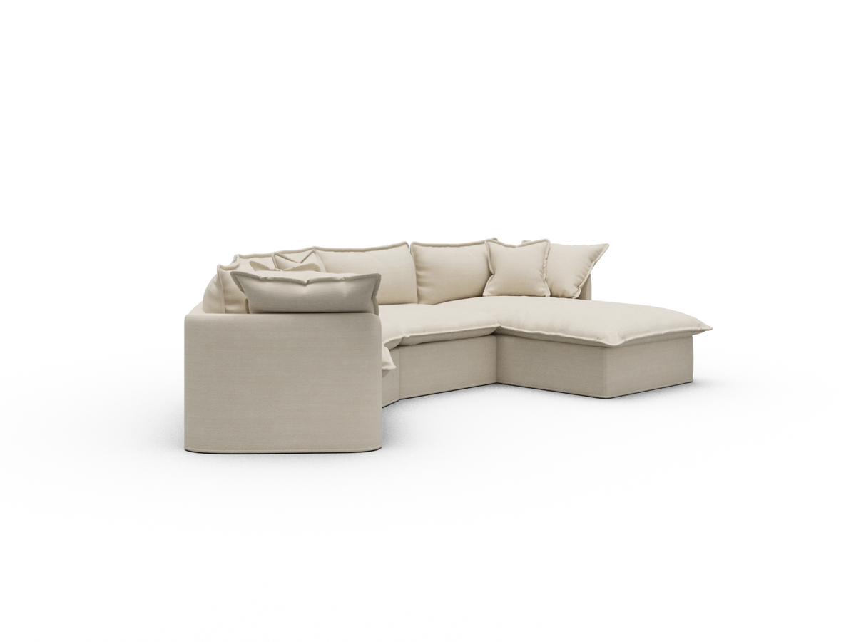 Tamarama Modular Sofa - 4 Sections / Extra Wide / Winter Cream