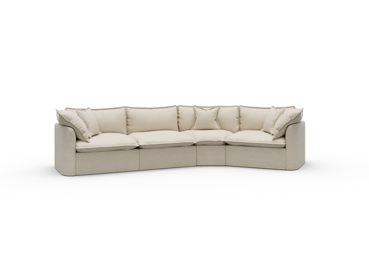 Tamarama Modular Sofa - 4 Sections / Extra Wide / Winter Cream