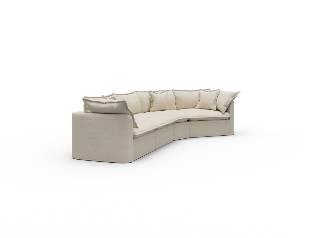 Tamarama Modular Sofa - 4 Sections / Extra Wide / Winter Cream
