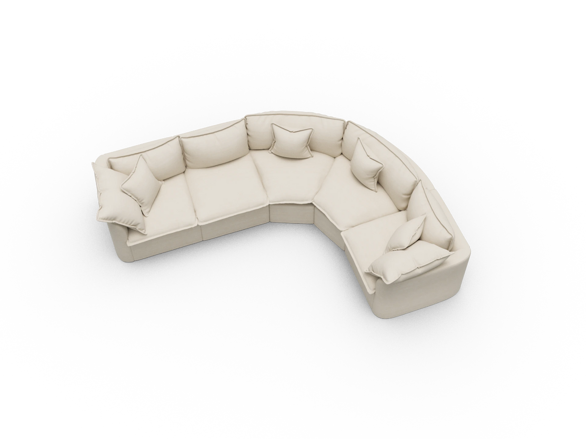 Tamarama Modular Sofa - 5 Sections / Regular / Winter Cream