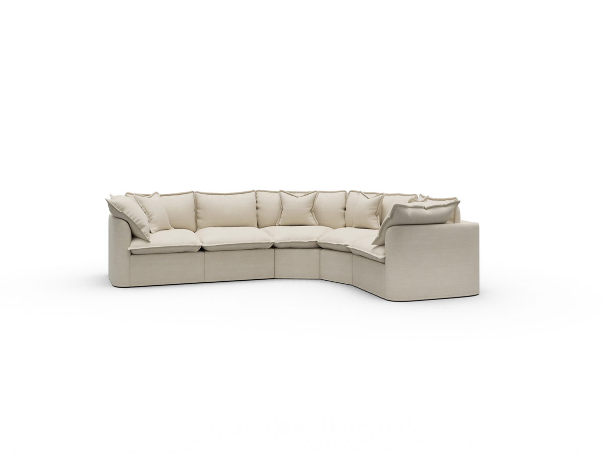 Tamarama Modular Sofa - 5 Sections / Regular / Winter Cream