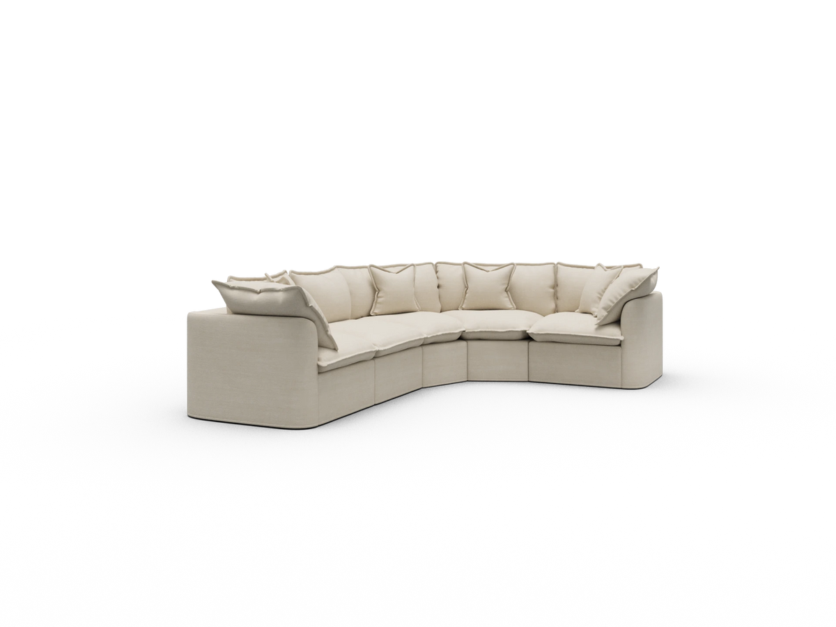 Tamarama Modular Sofa - 5 Sections / Regular / Winter Cream