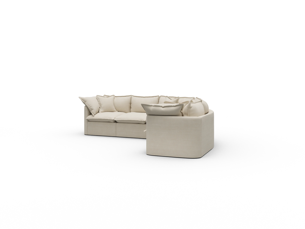 Tamarama Modular Sofa - 5 Sections / Regular / Winter Cream