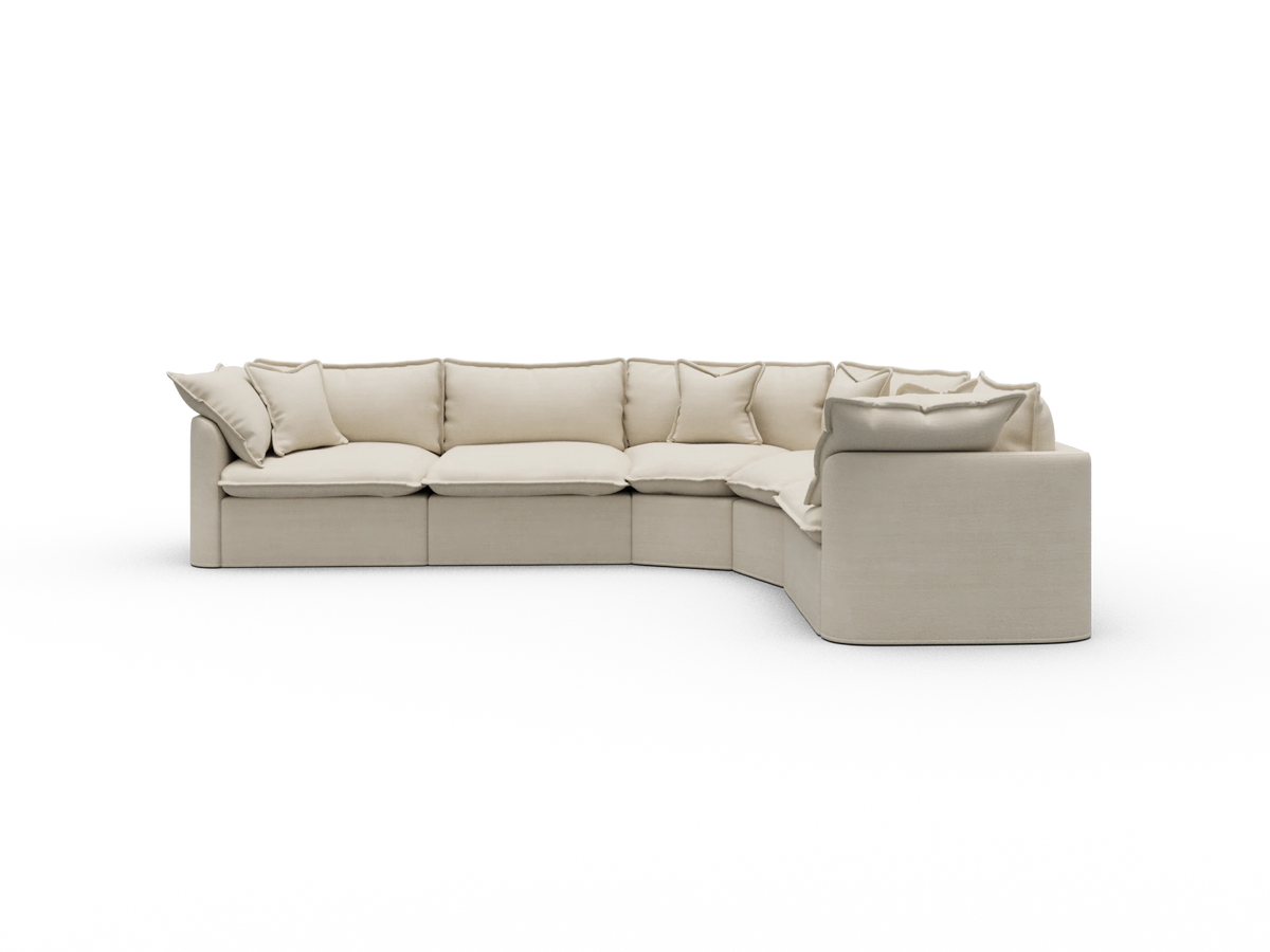 Tamarama Modular Sofa - 5 Sections / Extra Wide / Winter Cream